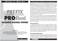 Fender Fishman-Prefix-Pro-Blend - Owners Manual 